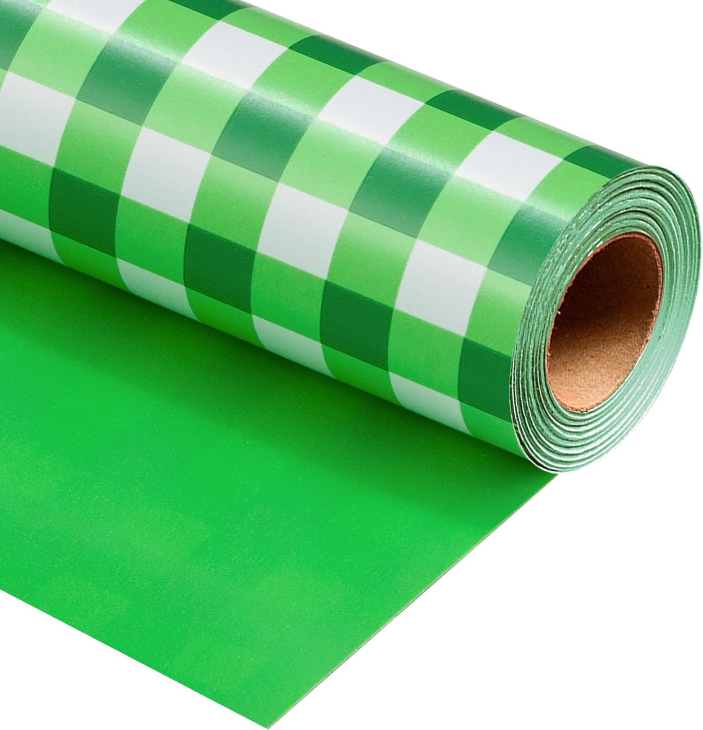 Burymento Green Checkerboard Wrapping Paper, Gift Wrap for Birthday, Valentines, Mothers day, Graduation, Wedding, Fathers day, Baby Shower, Christmas (17in x 32.8ft)