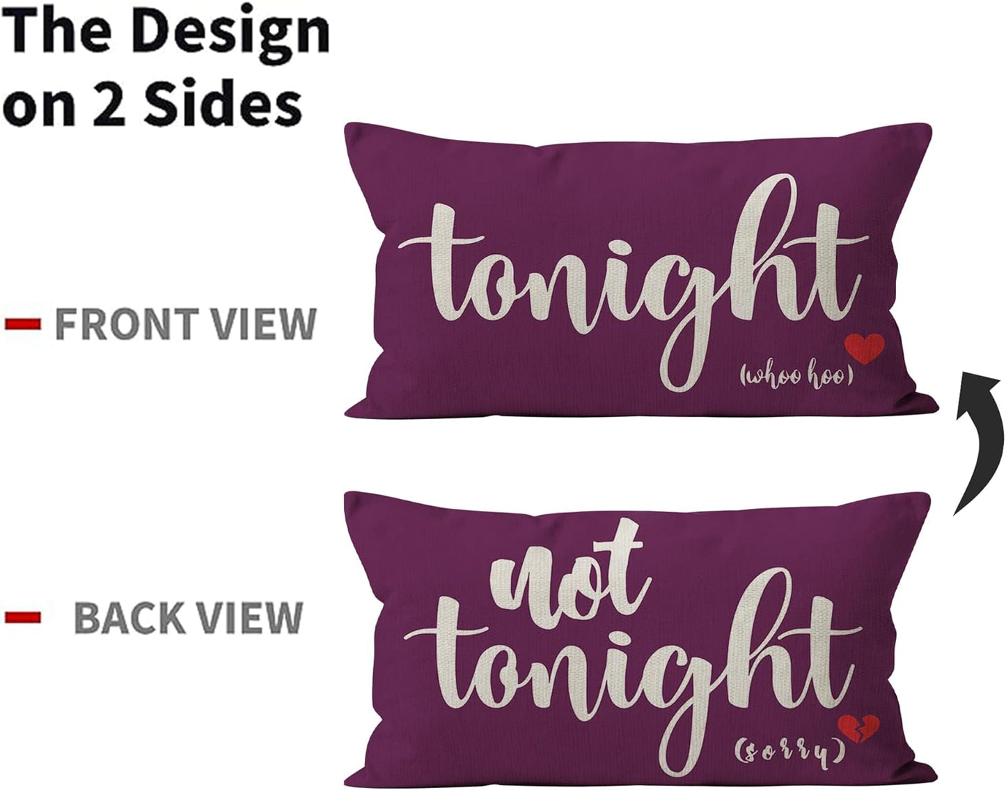 Mancheng-zi Bridal Gift,12x20 Pillow Cover,Bridal Shower Gifts,Funny Couples Reversible Linen Pillow Cover, Bachelorette Party Gifts,Bridal Gifts for Bride,Wedding Gifts for Bride(Purple)