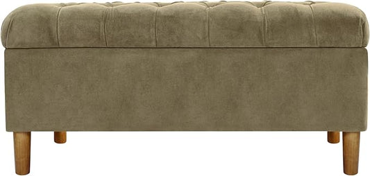 Homepop Home Decor | Tufted Ainsley Button Storage Ottoman Bench by HomePop