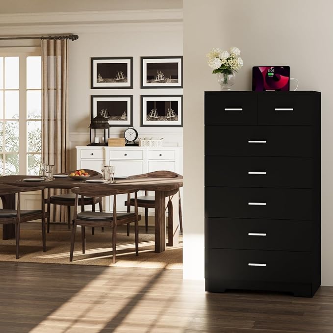 FJTJBSI 47.3" Tall Dresser for Bedroom Chests of Drawers - Image 2