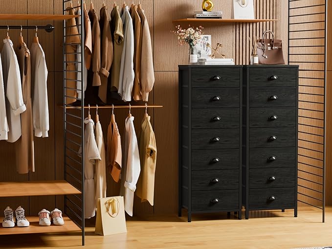 Furnulem Bedroom Dresser, Tall Chests of Drawers - Image 2