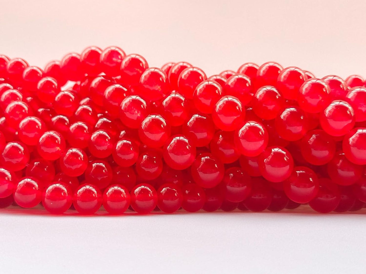 Stone Beads 6mm 140pcs Red Chalcedony Beads Round Loose Gemstones Beads for Bracelet Necklace Jewelry Making (6mm, 60630 Red Chalcedony)