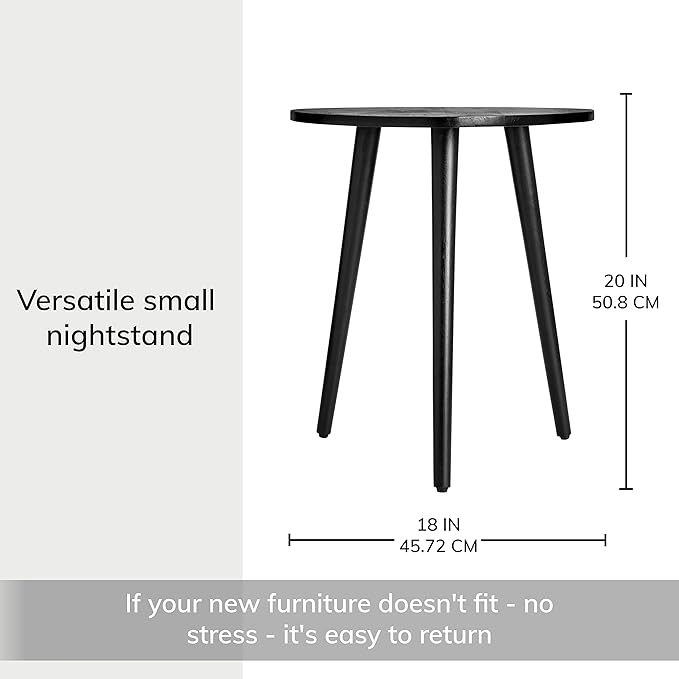 MH London Tri Pin Side Table I Handmade Natural Mango Wood, Naturally Moisture - Image 3