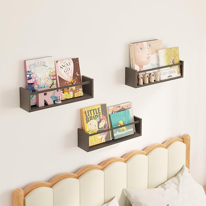 Fixwal Nursery Book Shelves, 16.5 Inch Floating Bookshelves - Image 2