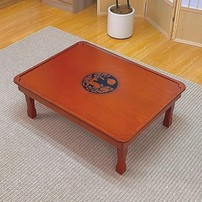 Folding Coffee Table, Japanese-Style Square Low Wood Table, by Unknown
