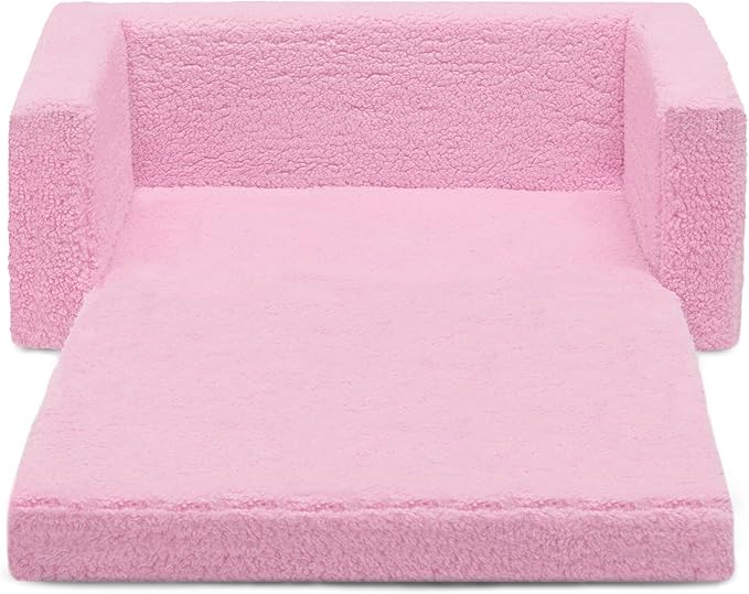 Delta Children Cozee Flip-Out Sherpa 2-in-1 Convertible Sofa to Lounger - Image 10