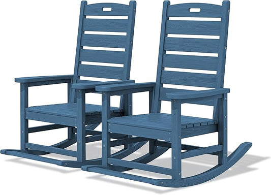 SERWALL Outdoor Rocking Chair Set of 2, Oversized Rocking Chair by SERWALL