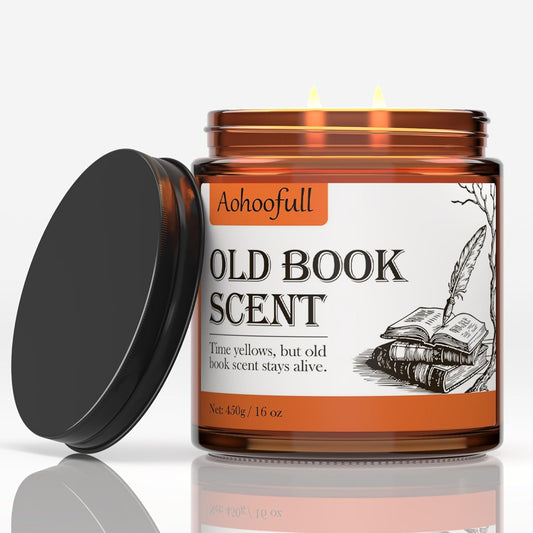 Scented Candles Gifts for Book Lovers,Soy Wax Candles,Inspired Gift Ideas for Readers,Women, Bookworm, Librarian, Men, Friend