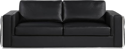 Blackjack Furniture Catania Modern Top Grain Italian Leather Sofa Set by BlackjackFurniture