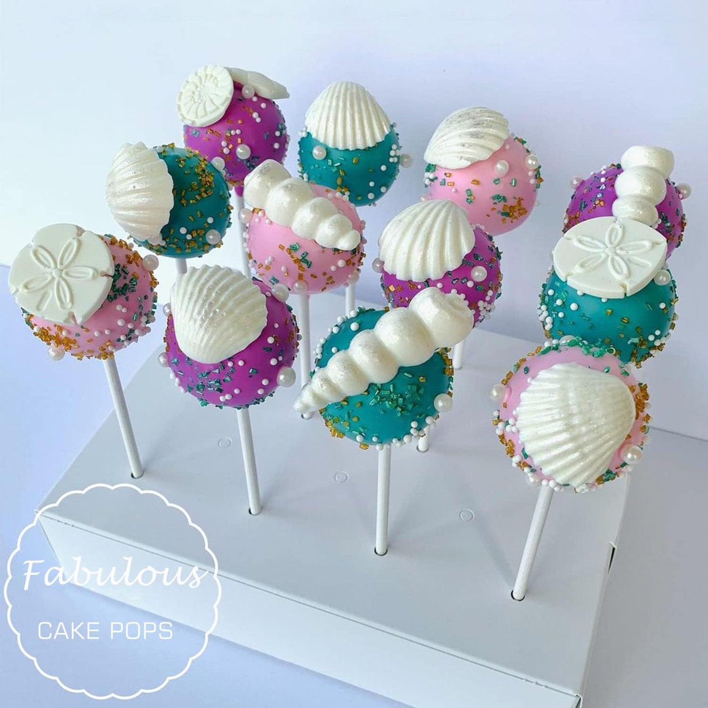 Seashell Silicone Molds, AIMEIKI 5 Pack Marine Theme Cake Fondant Silicone Molds Seashell Conch Starfish Baking Molds for Decorating Cake Candy Chocolate DIY Craft Projects