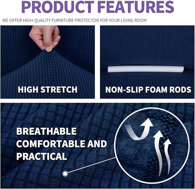 ZNSAYOTX Super Stretch Chair Slipcover Universal Sofa Chair Covers - Image 4