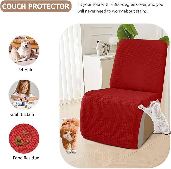 ALIECOM 100% Waterproof Recliner Sectional Couch Covers L Shape Stretch Corner - Image 6