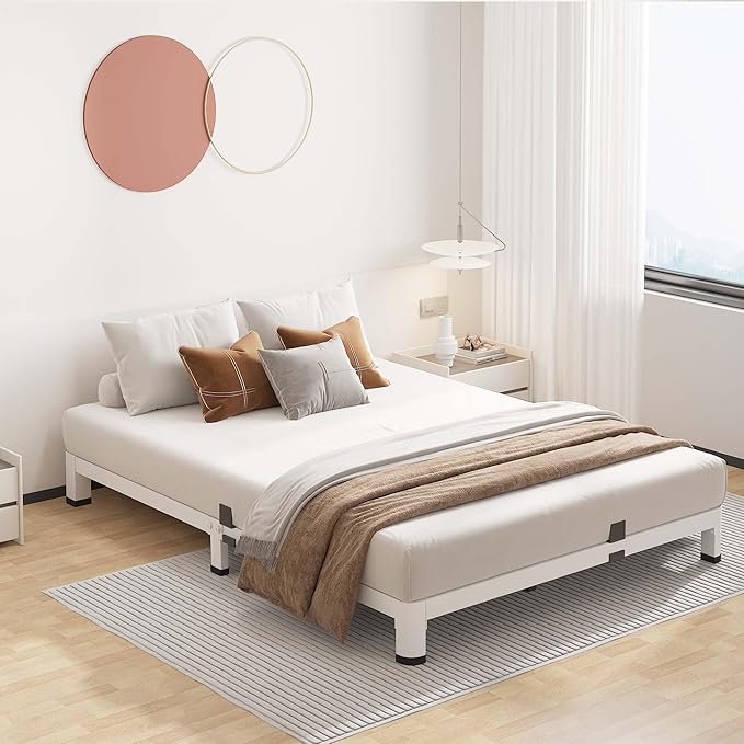 ROIL 4 Inch White Full Bed Frame - Image 7