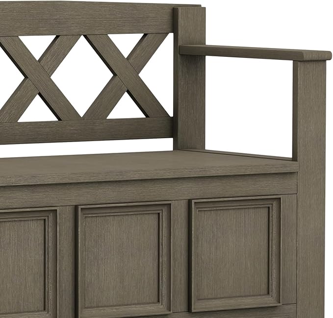 SIMPLIHOME Amherst Entryway Storage Bench - Image 11