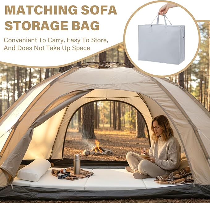 Tiita Folding Sofa Bed Chair, 4-Fold Convertible Sleeper Chair - Image 7