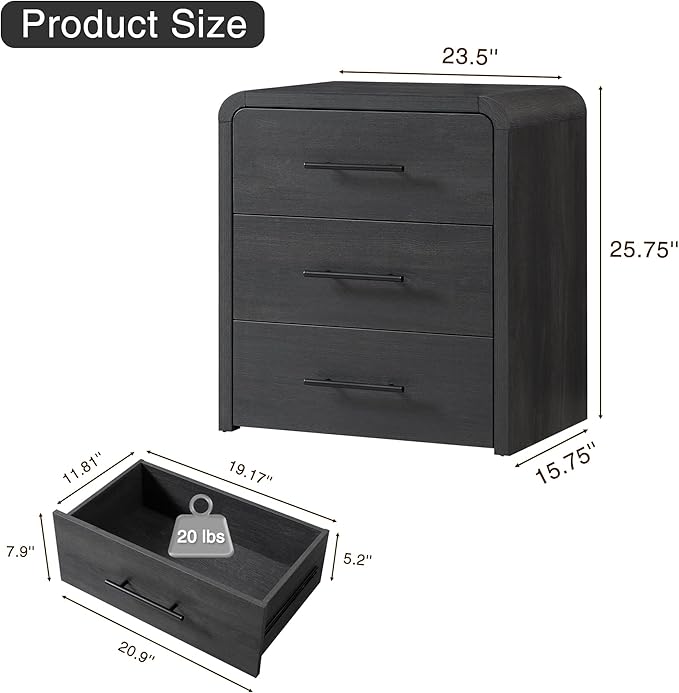 Fatmok 4-Piece Modern Bedroom Furniture Set, 2 Nightstands - Image 3