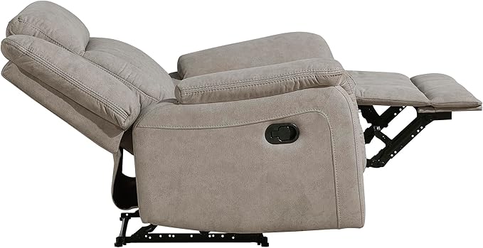Lexicon Manual Recliner Chair, Polished Microfiber Reclining Sofa Chair - Image 14
