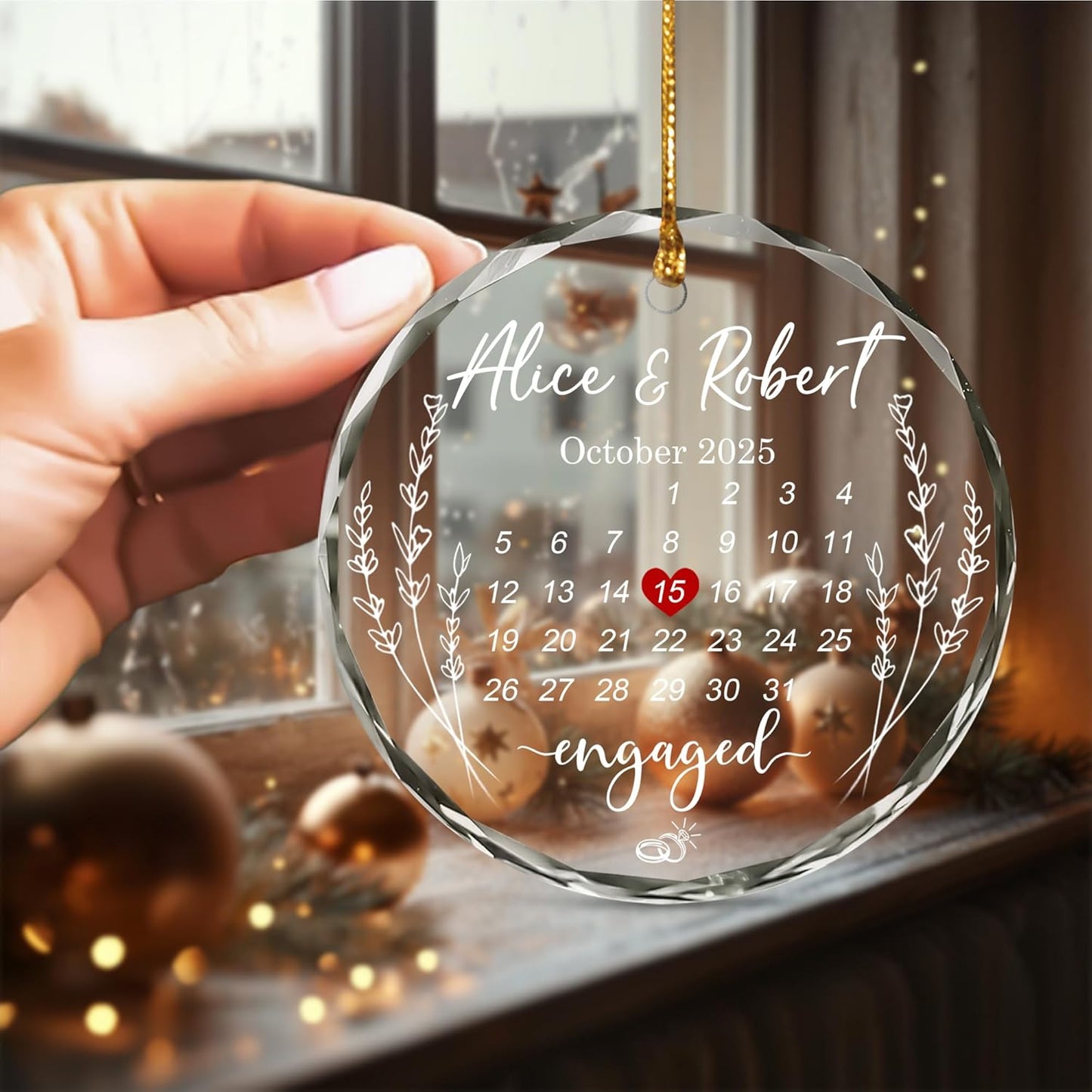 Personalized The Year We Became Mr & Mrs Christmas Ornaments - Wedding Gifts For Newlywed Couple, Bride And Groom - Gifts For Newlywed Couples - Happy Engagement Gift