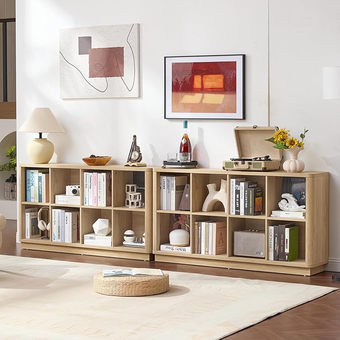 Joaxswe 8 Cube Storage Book Shelf, Floor Standing Wooden Cubby Bookcase - Image 5