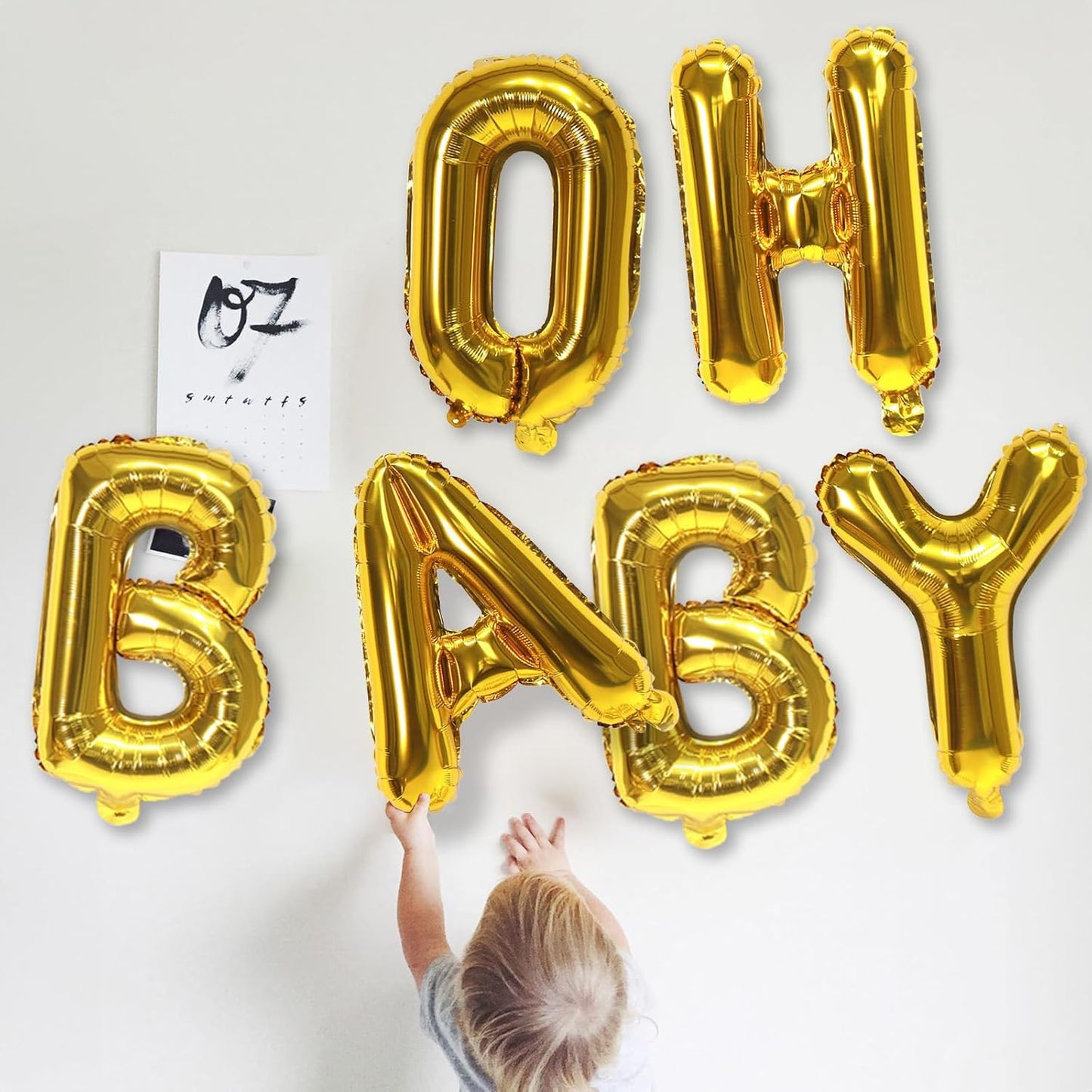 Gold Letter Balloons, 40 Inch Mylar Custom Alphabet Name Balloons for Men Women Birthday Party Decorations