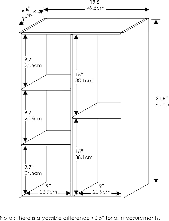 Furinno Luder 5-Cube No Tool Assembly Open Shelf, French Oak - Image 3
