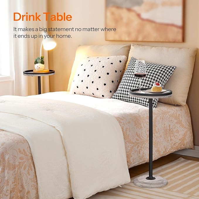 HOOBRO Small Round Side Tables, Drink Tables, Coffee Martini Tables - Image 4