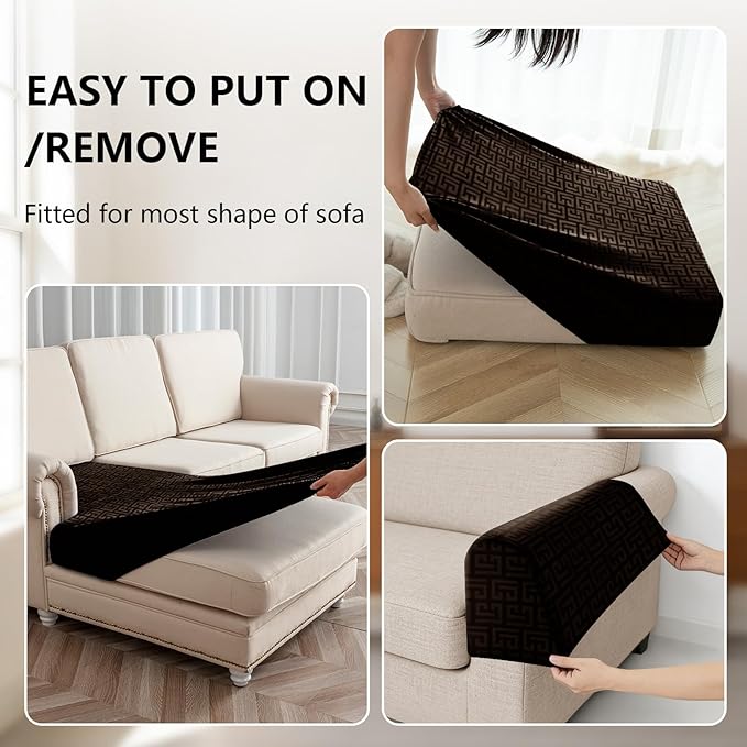UNBBRRL 10 Pieces Stretch Sofa Cushion Covers - Image 4