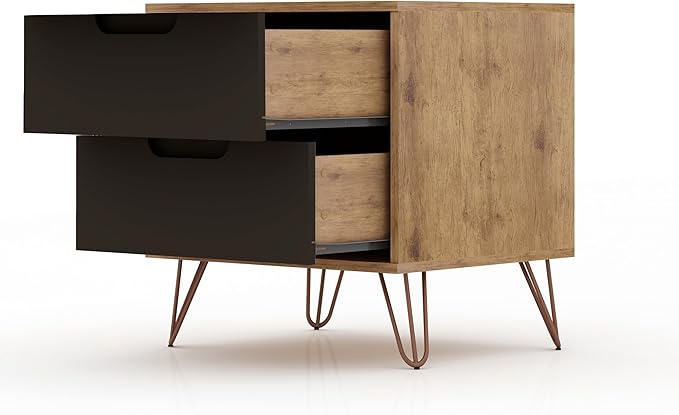 Elegant Gray Nightstand with Shelf and Drawer Made from Sustainable Materials - Image 7