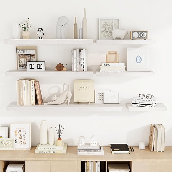 Acovy 24 Inch Floating Shelves, Wooden Shelves - Image 8