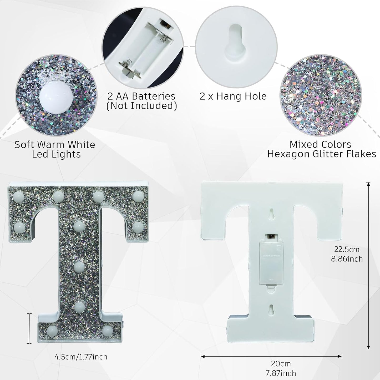 Light Up Letters - Marquee Light Signs for Table Decorations, Prom, Events, or Engagement Parties - Featuring Alphabet & Number Lighted Letters