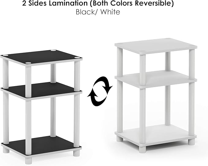 Furinno JUST Side Table, 3-Tier End Table, Open Shelves Night Stand, Bedside - Image 7
