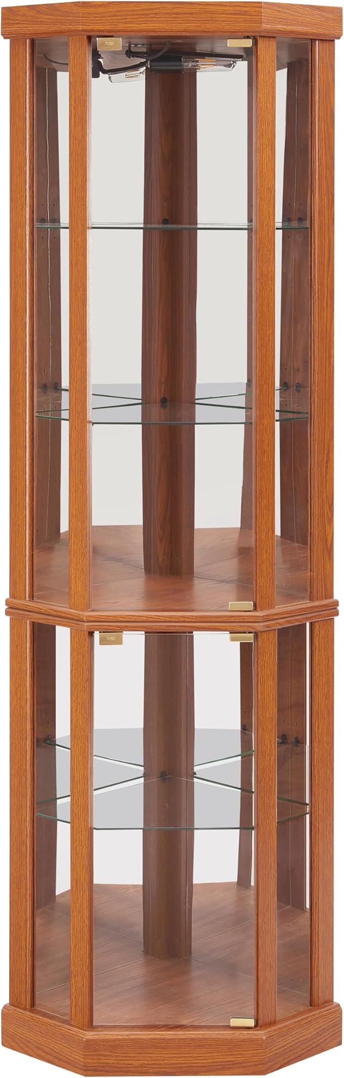 Corner Curio Cabinet, 150lbs Heavy Duty Glass Display Cabinet - Image 6