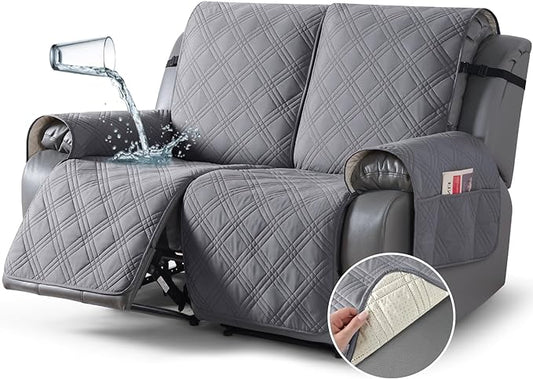 TAOCOCO 100% Waterproof Loveseat Recliner Cover, Non Slip Split Loveseat Covers by TAOCOCO