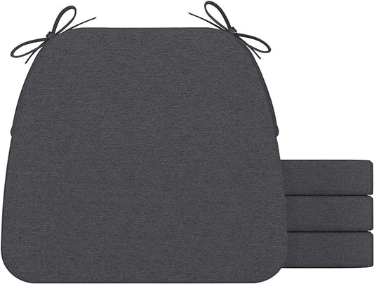 AAAAAcessories D-Shaped Chair Cushions, Machine-Washable Cover, Dark Grey by AAAAAcessories