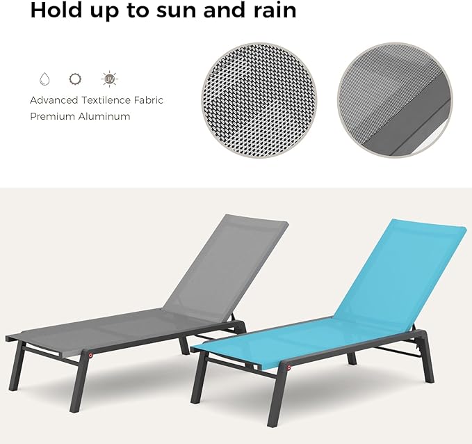 Patio Chaise Lounge Set of 2 - Image 5