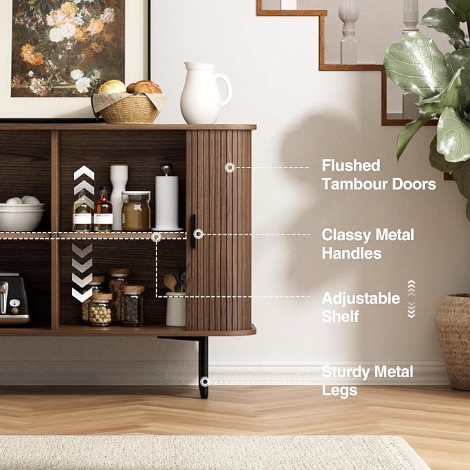FiveWillowise 47''W x 32''H Buffet Sideboard Cabinet - Image 7