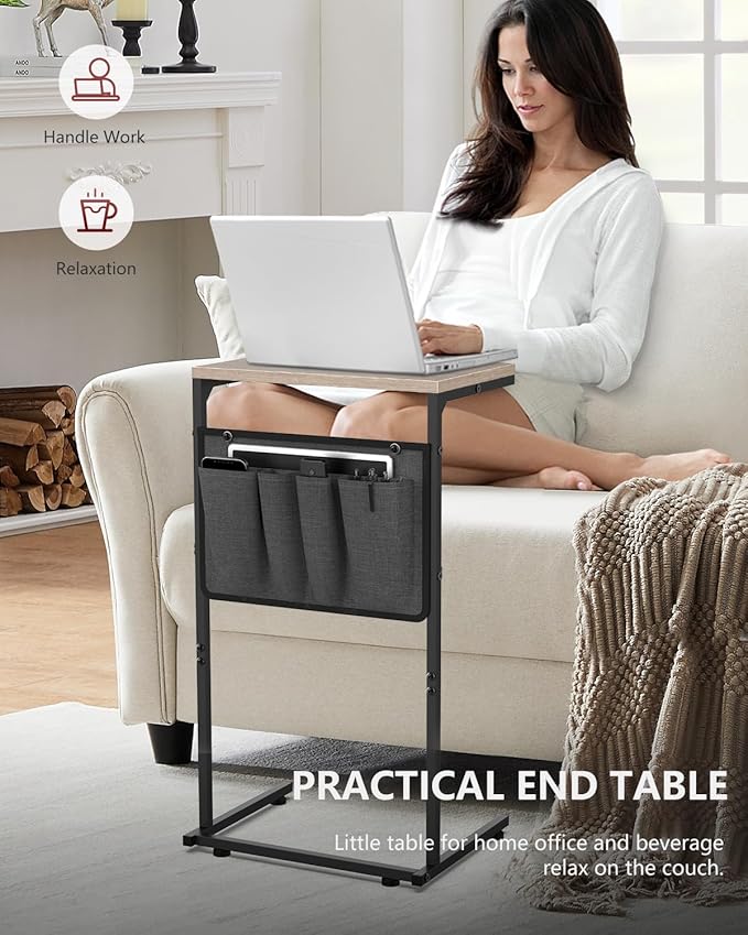 Vantic C Shaped End Table, Small Side Table - Image 4