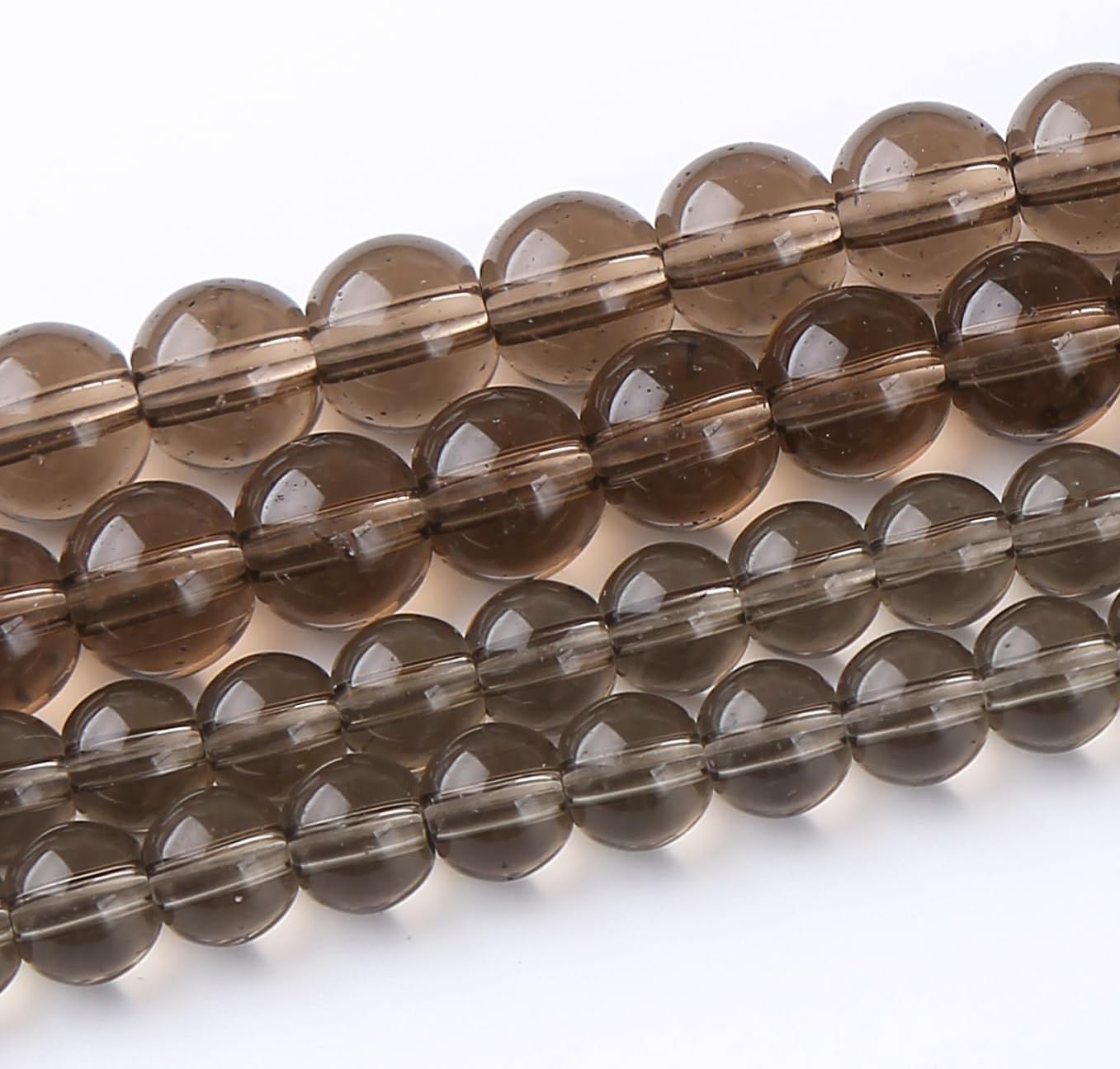 Tawny Glass Stone Beads Gemstone Round Crystal Energy Jade Beads Stone Beads for Jewelry Making DIY Bracelet Necklace Jewelry Making 1 Strand 15.5inch 50PCS 8MM