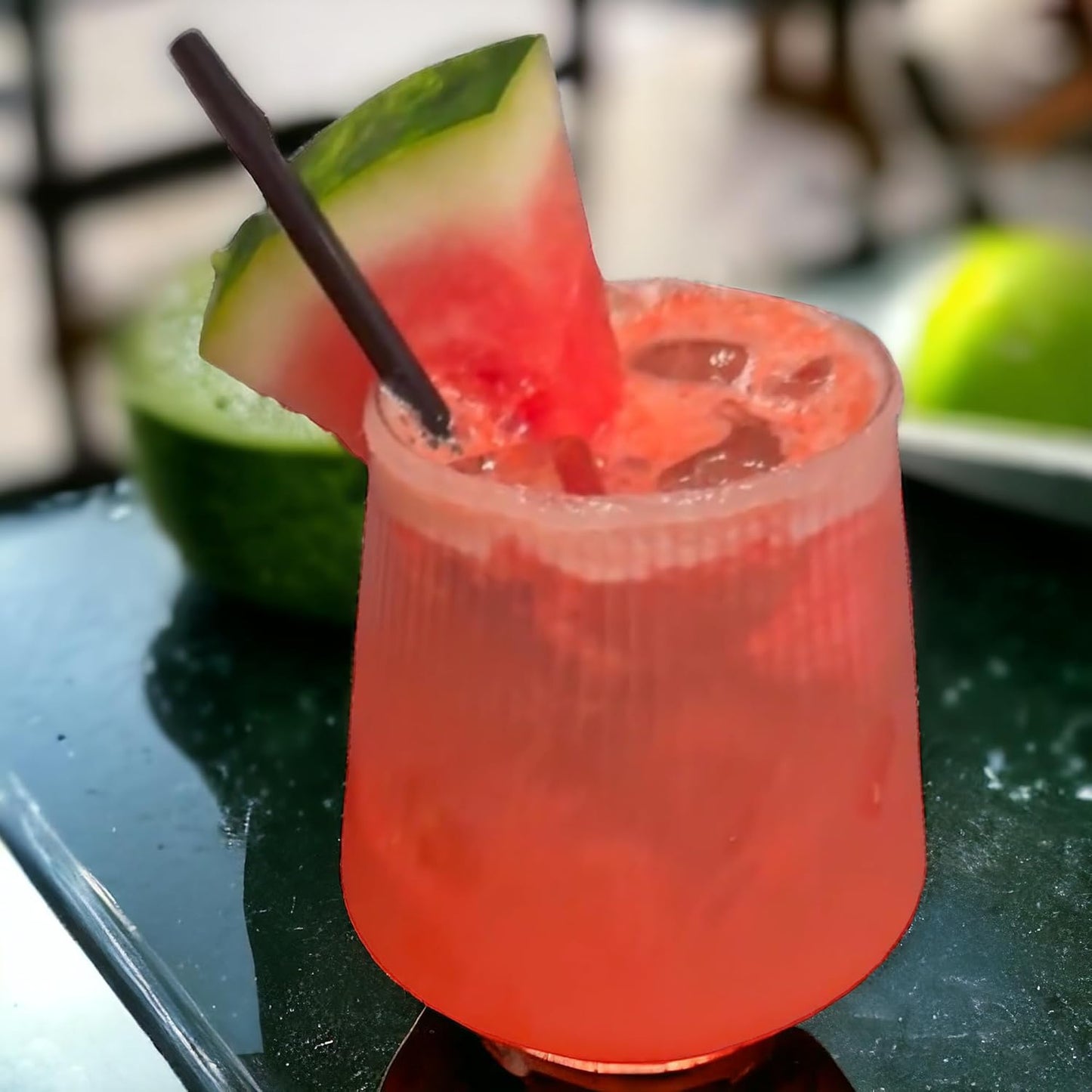 40 count Origami Ripple Unbreakable Stemless Plastic Wine Champagne Whiskey Glasses Elegant Durable Disposable Indoor Outdoor Ideal for Home, Office, Bars, Wedding, Ribbed 12 Ounce Cups (Clear)