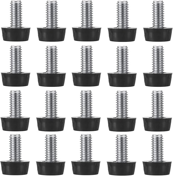 M8 Thread Adjustable Furniture Levelers Screw in Threaded 20 Pcs, Galvanized by EZALOR