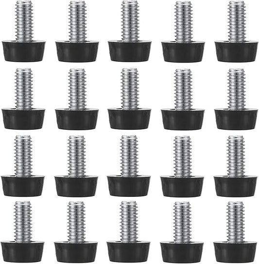 M8 Thread Adjustable Furniture Levelers Screw in Threaded 20 Pcs, Galvanized by EZALOR