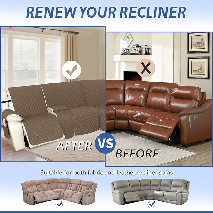 Arfntevss Recliner Sectional Couch Covers 1OO% Waterproof L Shape Sofa Cover - Image 6