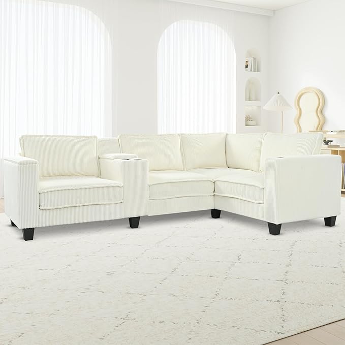 Ball & Cast 105.5" L-Shaped Sectional Sofa Bed by BallCast