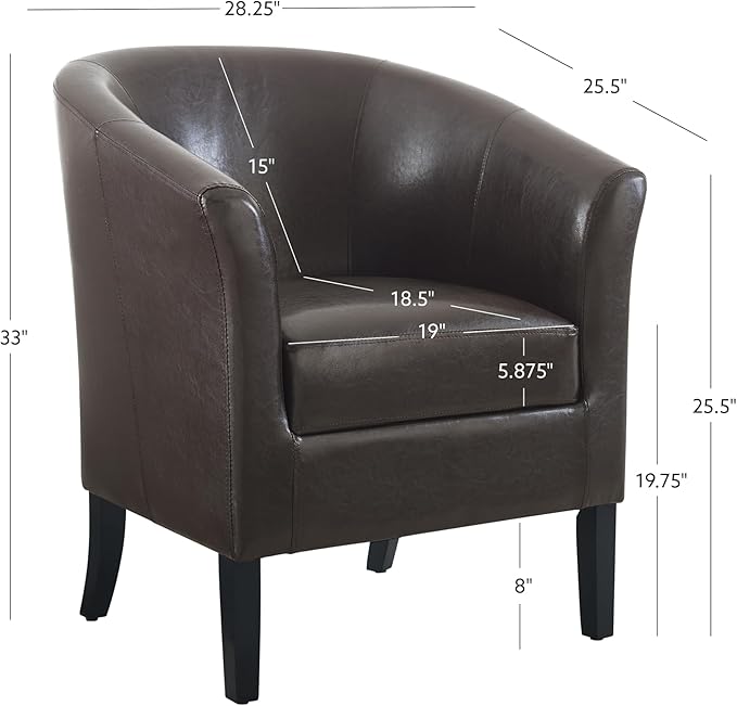 Linon Home Dcor Linon Home Decor Simon Club Chair - Image 3