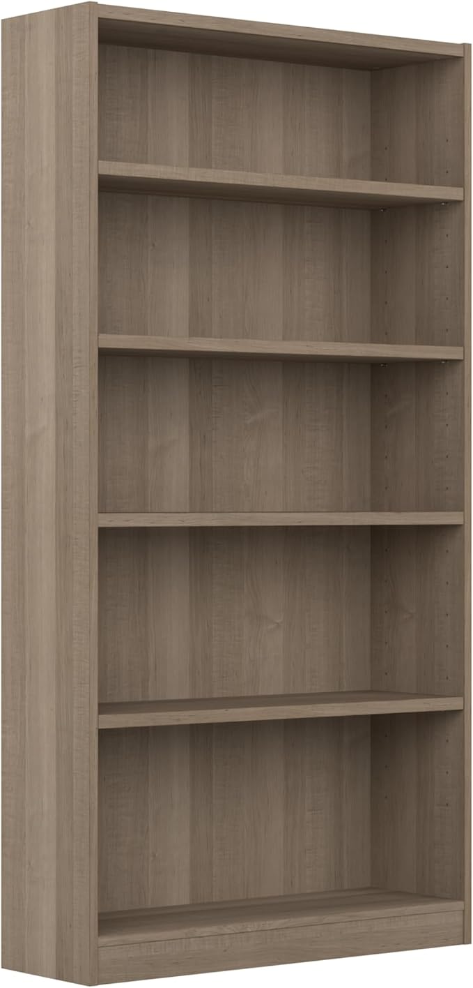 Bush Home Tall 5 Shelf Bookcase, 5 Tier Bookshelf Storage Cabinet by BushBusinessFurniture