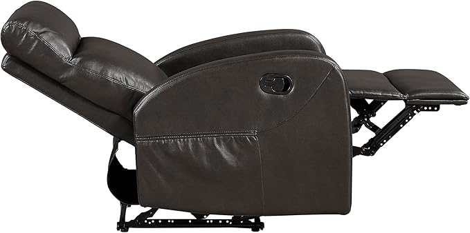 Lexicon Manual Recliner Chair, Faux Leather Reclining Chair, Wall Hugger - Image 15