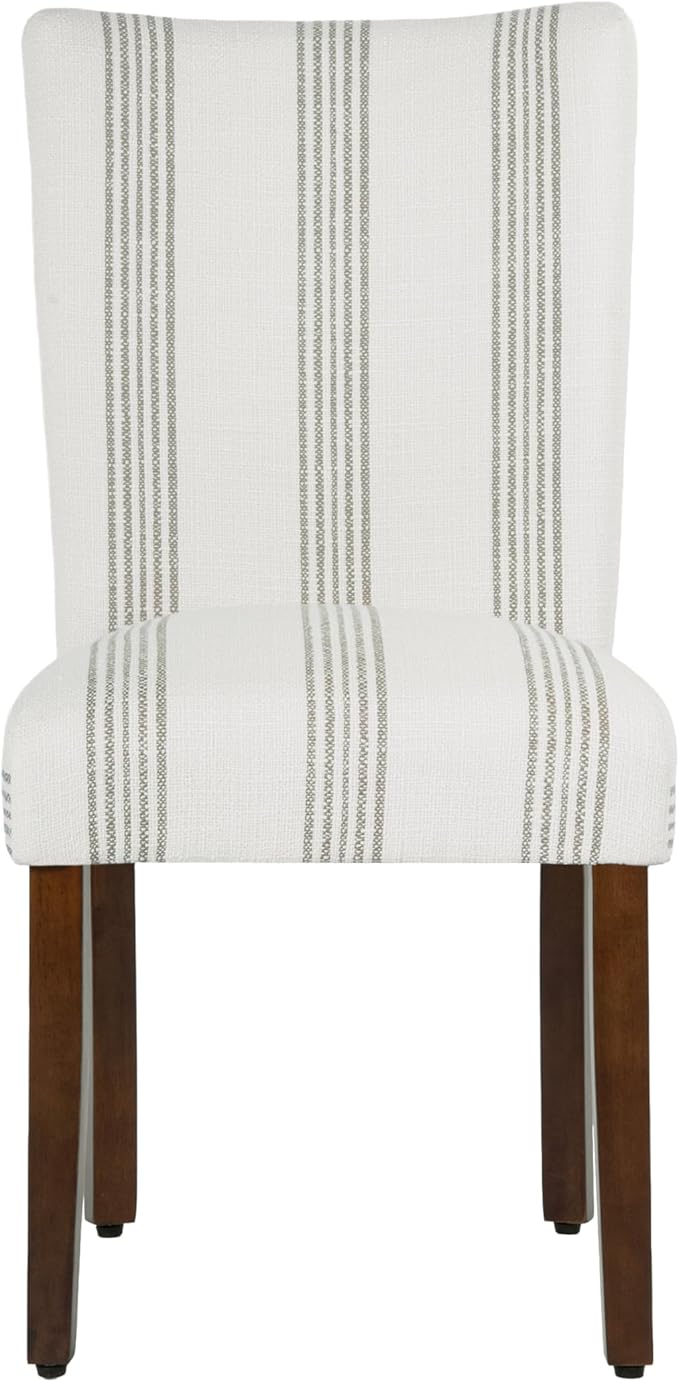 HomePop Classic Parsons Dining Chair- Brown Stripe - Image 6