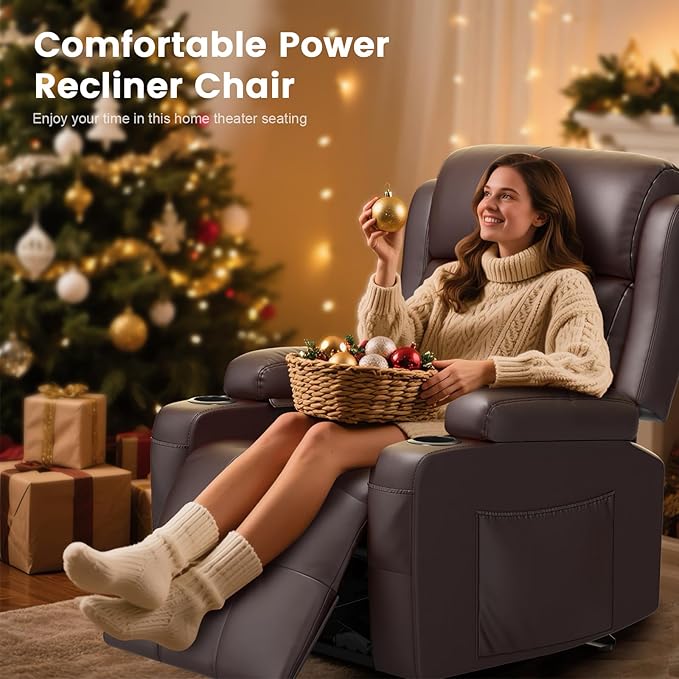 Recliner Sofa Set, Home Theater Seating Wall Hugger Recliners - Image 5