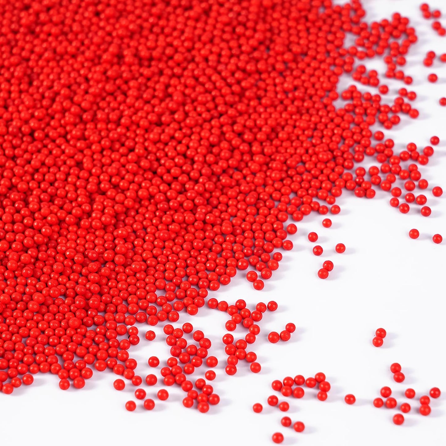 Edible Nonpareils Sprinkles, 2mm Red Pearls Sprinkles, Red Nonpareils Sprinkle for Birthday, Wedding, Valentines, 4th of July, Halloween, Christmas (4.23oz/120g)