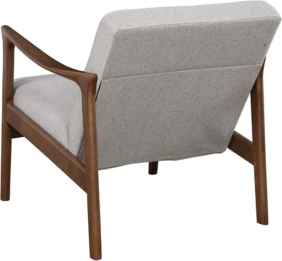 Alpine Furniture Zephyr Mid-Century Retro Accent Lounge Chair Wooden Arm - Image 5